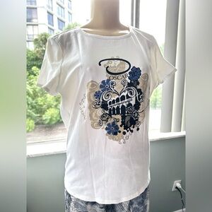 Oscar de la renta Print White Tee Shirt